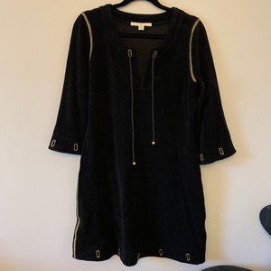 Black Terry Cloth Swim Cover Up